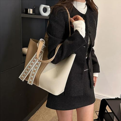 WADORN DIY PU Leather Purse Making Kit, Shoulder Bag Set With Handmade Stitch Materials for Handbag Accessories, Tan - Image 6
