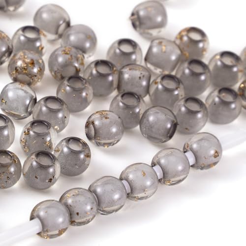 100pcs 12mm Resin Large Hole Beads for Carabiner Bag Charm Keychain by Aoxsie