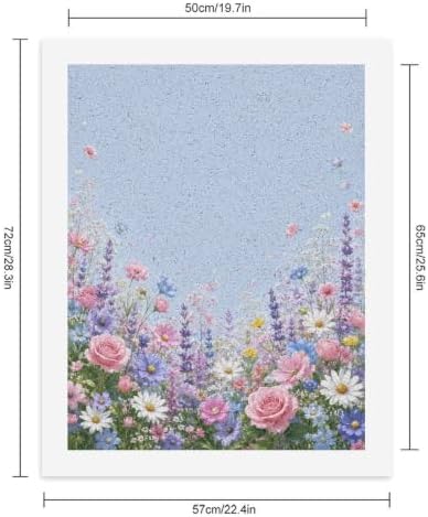 Lyngora Paint by Numbers Kit for Adults Beginner Art Decor Blue Rose Meadow - Image 2