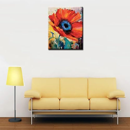 Beautiful Flowers Digital Canvas DIY Children's Digital Painting Classic Pattern Design,Abstract Graffiti Digital Painting, Modern Art Color Picture Digital Painting, (DIY Frame) - Image 2