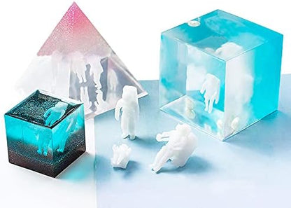 Woohome 14 PCS Resin Casting Molds Fillers 3D Astronaut Paper Airplane Embellishment Resin Supplies Kit Resin Fillers Epoxy Mould Filling Material for Art Resin Crafts DIY - Image 7
