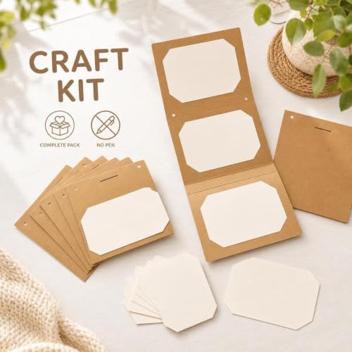 FytStycale DIY Accordion Card Making Kit, Minimalist Modern Greeting Card Kit for Valentine's Day, Handmade Craft Card Kit, Cardstock Materials Kit - Image 4