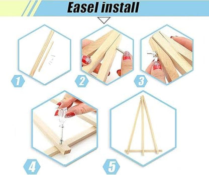Flowers Paint by Numbers for Adults with Framed Canvas,Paint by Numbers Kits with Wooden Easel Drawing Paintwork,DIY Acrylic Oil Painting Kits with Brushes Gift Box for Home Wall Decor(12x16 Inch) - Image 6