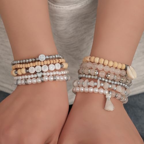 Xyliise Bracelet Making Kit Natürliche Perlen Set for Adults Beads for Bracelets Silver Jewelry Making Supplies DIY Jewelry Necklace Earrings (CZ006-White Jade) - Image 5