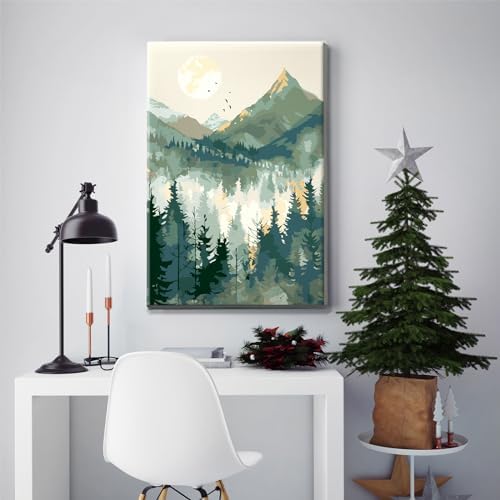 JOOZ Mountain Paint by Number for Adults with Frame, 8x12 Inch - Image 4