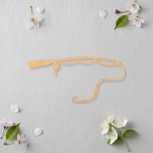 Fishing Pole Wood Cutout Craft Blank, Unfinished Baltic Birch DIY Shape for Crafts and Decor - 28 Inch, 1/8 Inch Thick - Image 5