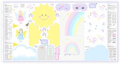 kullaloo Fabric Sewing kit for Beginners - with Video Instructions - Cut & Sew Fabric Panel with Unicorn and Fairy - DIY Carft for Girls (Magic World) - Image 5