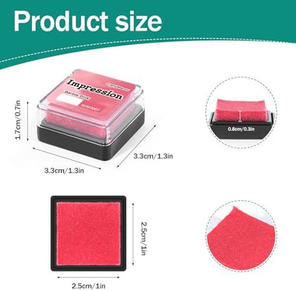 CraftyManor Mini Smudge Ink Pads for Stamps, Water Based Halo Dye Stamp Pad for Scrapbooking, DIY Craft Scrapbook Supplies for Adults (12 Colors) - Image 2