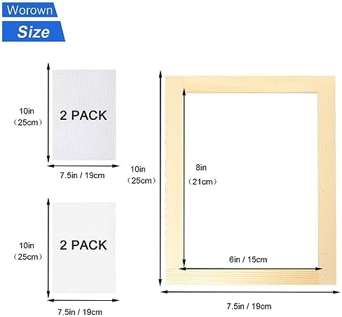 Worown A5 Wooden Paper Making Screen Kit, Paper Making Frames, Mould and Deckle for DIY Crafts - Image 2
