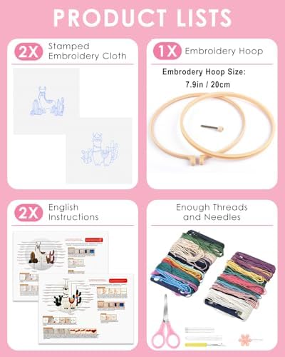 TINDTOP Embroidery Kit for Adult Beginners, Embroidery DIY Starter Kit - Image 2