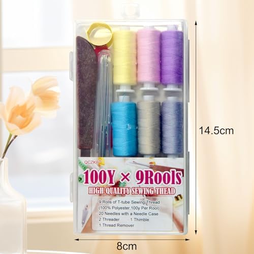 40 PCS Big Eye Steel Sewing Needles Kit with Storage Box, Steel Needles, Seam Ripper, Threader, Storage Box Supplies for Hand Sewing - Image 2