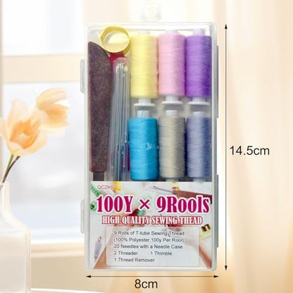 40 PCS Big Eye Steel Sewing Needles Kit with Storage Box, Steel Needles, Seam Ripper, Threader, Storage Box Supplies for Hand Sewing - Image 2