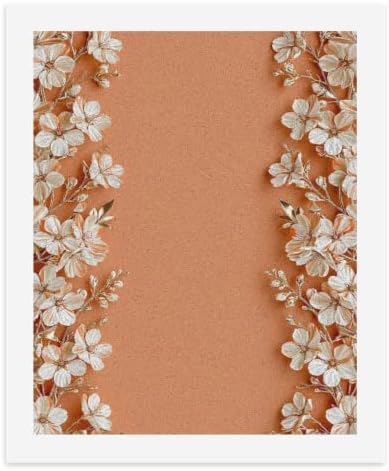 Bozfoxa Paint by Numbers Kit for Adults Beginner Orange Floral Frame by Unknown