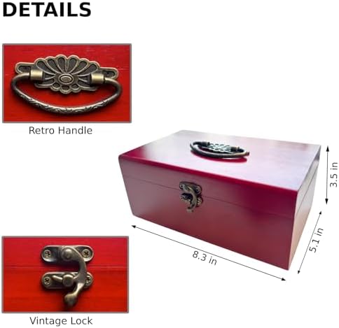Wooden Sewing Kit Box, Wooden Sewing Box with Sew Kit Accessories - Image 5