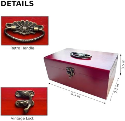 Wooden Sewing Kit Box, Wooden Sewing Box with Sew Kit Accessories - Image 5