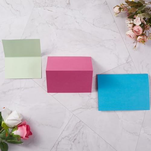 50 Pack Blank Folded Cardstock Business Cards, Multicolor, 3x5 - Image 4