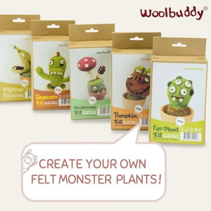Woolbuddy Needle Felting Starter Kit (Eye Plant) for Beginners with Tool - Image 6