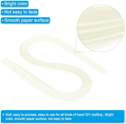 PATIKIL 120pcs Quilling Strips Paper 3/16"(5.2mm) 21"(54cm) Origami Paper Quilling Strip for Art DIY Hand Craft Christmas, Beige - Image 3