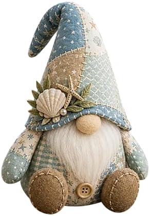 Patchwork Gnome DIY Kit Christmas Cozy Gnome Sewing Craft Set (01-Blue) by Unknown