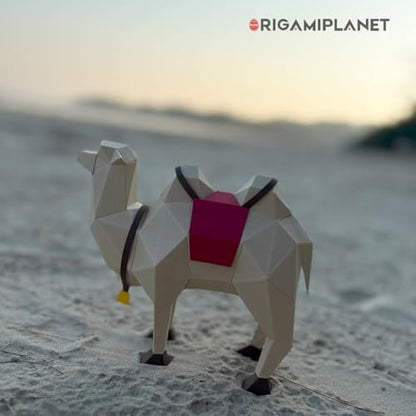 Camel 3D Origami Paper Craft Kit, Creative Handmade Paper Sculpture Art for Home Decor, Unique Pre-Cut DIY Cute Animal Models Papercraft Set, Present for Teens & Adults - Image 6