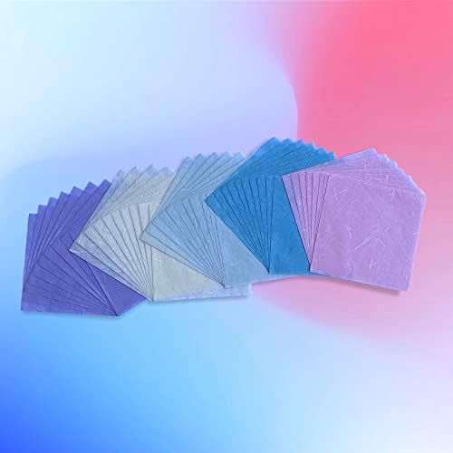 Natural Fiber Mulberry Paper Sheets 6 x 6 Inches, 50 PCS Handmade Craft Paper for Origami, Scrapbooking, Card Making, DIY Decoration, Mixed Media Art (Pastel Color, 6x6 Inch) - Image 6