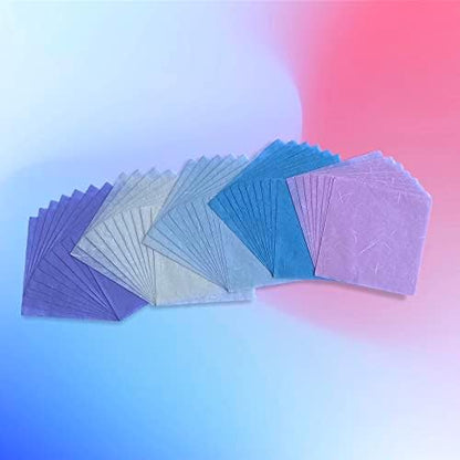 Natural Fiber Mulberry Paper Sheets 6 x 6 Inches, 50 PCS Handmade Craft Paper for Origami, Scrapbooking, Card Making, DIY Decoration, Mixed Media Art (Pastel Color, 6x6 Inch) - Image 6