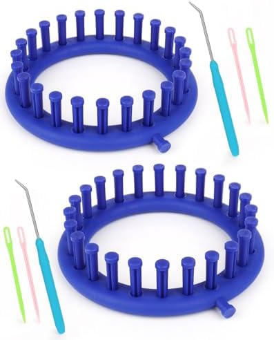 Aeelike 2 PCS Round Knitting Loom for Hat Socks DIY Crafts, 5.5inch by Aeelikescrochetworld