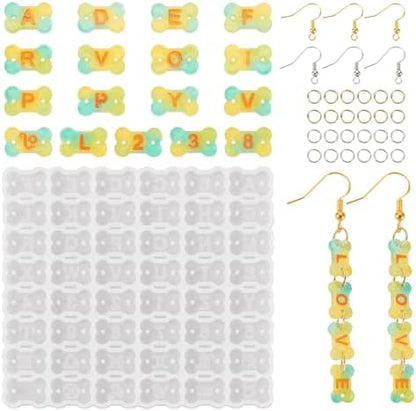 Dog Bone Silicone Mold Resin Earring Molds Cute UV Resin Molds for Keychain Making Kit for Women DIY Earring Bracelet Necklace Jewelry Making by Spritewelry