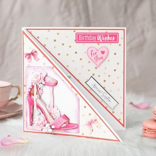 Katy Sue Rose Couture Die Cut Decoupage Card Making Kit with Embellishments. 10 Pre-Cut Sheets for 3D Card Toppers, Scrapbooking and Craft Projects - Image 5