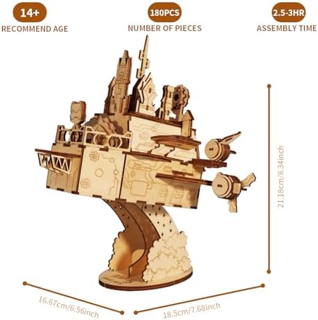 3D Wooden Puzzles Moving Castle Music Box Kits Castle Building Model DIY Crafts Birthday Gift for Women - Image 2