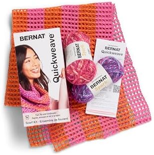 Bernat QuickWeave - 1 Pack of 120 Yards/4.9 oz Citrus Twist Yarn 80% Acrylic 20% Wool Grid 85% Acrylic 15% Polyester Needle 100% Plastic - Image 5