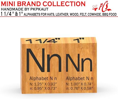 4Pcs Letters Branding Iron for Wood, Leather Branding Stamp (N n) - Image 2