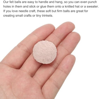 PATIKIL Wool Felt Balls Beads Wool Felting Pom 2cm 20mm Light Pink for Home Crafts Handcrafts Project DIY Pack of 5 - Image 4