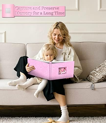 Artfeel Photo Album Self Adhesive Scrapbook Album for 3x5 4x6 5x7 8x10 Pictures,40 Pages Linen Cover with Display Window DIY Photo Book,Ideal Gifts for Family Travel Wedding Baby - Image 6