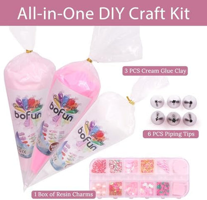 BoFUN Decoden Cream Glue Charms Kits, Whipped Cream Glue Clay for Crafts - Image 2