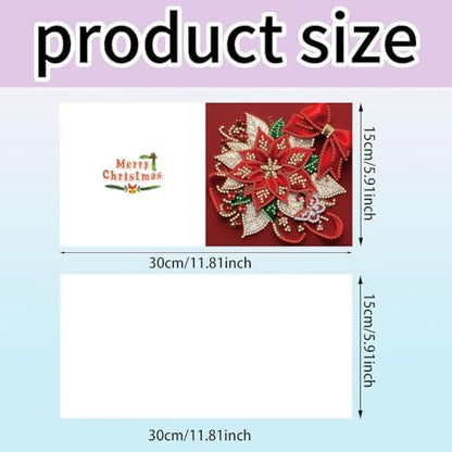 6pcs DIY Diamond Art Christmas Cards Kit with Envelopes & Tools-Diamond Dot Greeting Cards,Xmas 5D Rhinestones Painting for Adults,DIY Craft Family Friend Xmas Gifts(Xmas Atmosphere) - Image 4