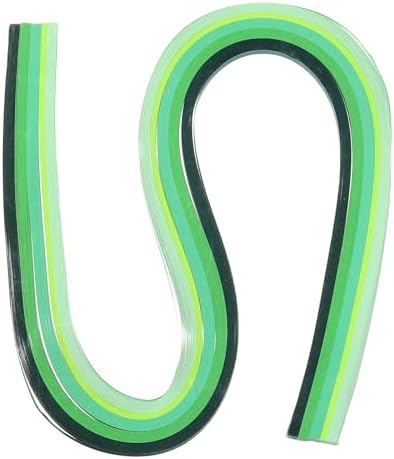 PATIKIL 120pcs Quilling Strips Paper 3/8"(10mm) 21" Origami Paper Quilling Strip for Art DIY Hand Craft Christmas, Gradient Green by PATIKIL