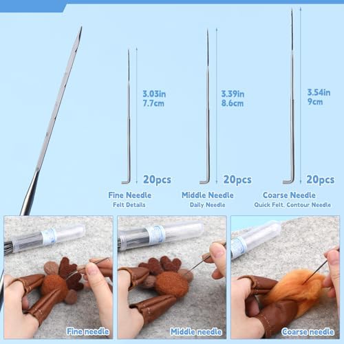 Mayboos Needle Felting Kits, Felting Tools with 8"x10" Wool Felting Mat - Image 4