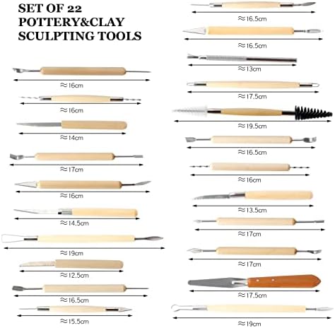 Clay Tools 52PCS Pottery Tools Clay Sculpting Tools Polymer Clay Tools Kit Ceramic Tools for DIY Handcraft Modeling Clay Carving Tools Set - Image 3