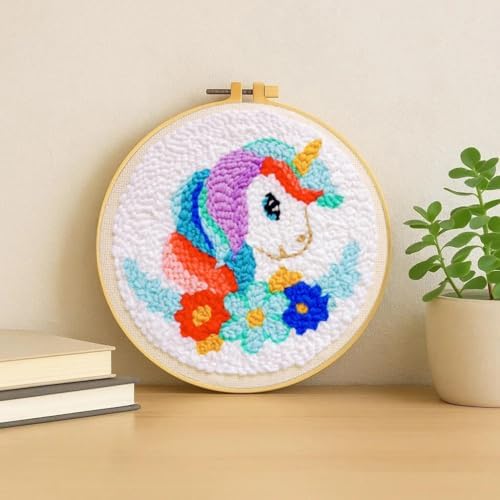 Punch Needle Kit for Beginners Adults-Rainbow Horse,with Video Tutorial - Image 2