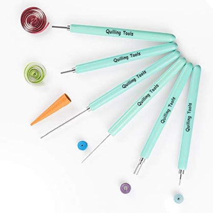 MDLUU Paper Quilling Tools with Storage Case, 5 Pieces Quilling Slotted Tools, 1 Piece Quilling Needle Pen for Paper Quilling Crafting, DIY Card Making Project - Image 3
