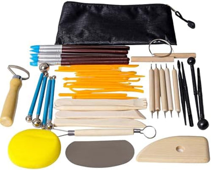 Air Dry Clay Kit 10 LBs + 42 Pcs Pottery Tools - Non-Toxic Organic Clay for Sculpting, Hand Modeling & Throwing, Art Classes Ceramics Workshops (Grey) - Image 3