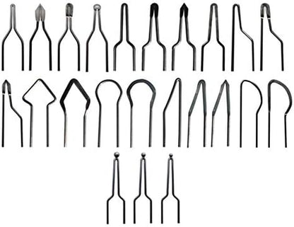 23pcs Wire Wood Burning Tips, Pyrography Tip Nibs Kit, Wood Burner Set Tool For 30-50w Adjustable Wood Burning Machine Pyrography Machine by Unknown