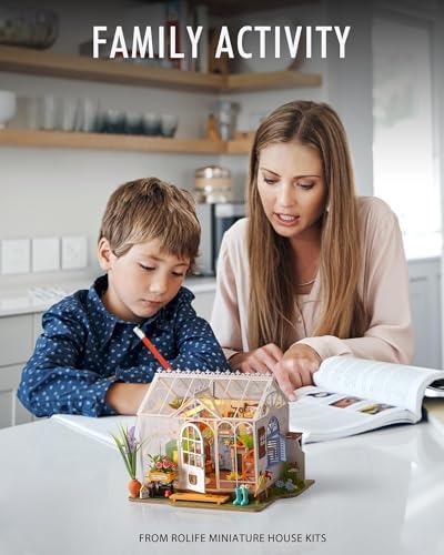 Rolife DIY Miniature House Kit for Adults, Easy Assemble Mini Greenhouse Dollhouse Building Model Sets, Tiny Wooden Garden House Hobby Crafts as Unique Gift Ideas or Home Decor - Image 6