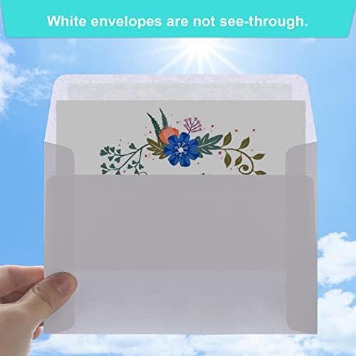 Joyberg 70 Packs A4 Envelopes, White, 4x6 Photo, Self Seal for Invitations, Weddings, Baby Shower, Photos, Postcards, Greeting Cards, Mailing - Image 4