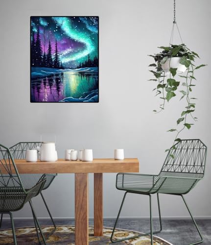 Paintcolor Starry Night Beginner Stamped Cross Stitch Kits Arts and Crafts - Image 3
