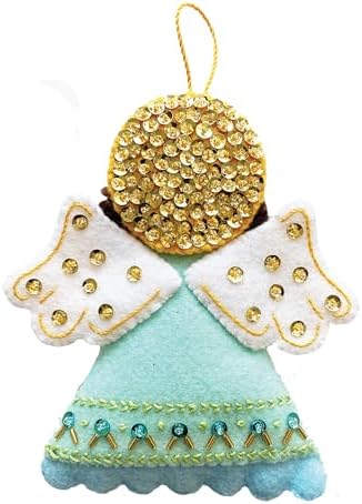 MerryStockings Felt Ornament Kit, Collectible Angels Series, DIY, Sequins, Beads, Embellishments, Step by Step Instructions and Each Angel has Multiple Skin Tone Options (Easter) - Image 2