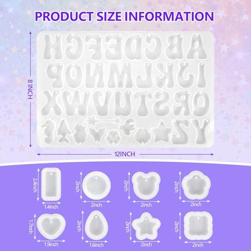 KISREL 18OZ Epoxy Resin Kit, Resin Kit with Alphabet Molds and Supplies - Image 3