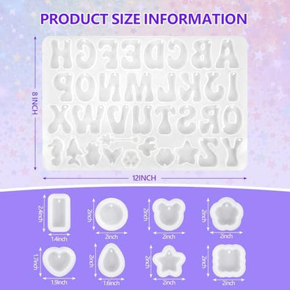 KISREL 18OZ Epoxy Resin Kit, Resin Kit with Alphabet Molds and Supplies - Image 3