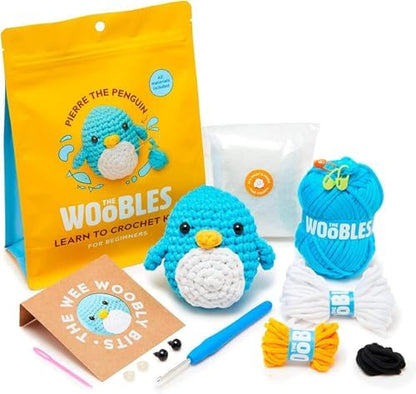 The Woobles Crochet Kit for Beginners - Pierre The Penguin by TheWoobles